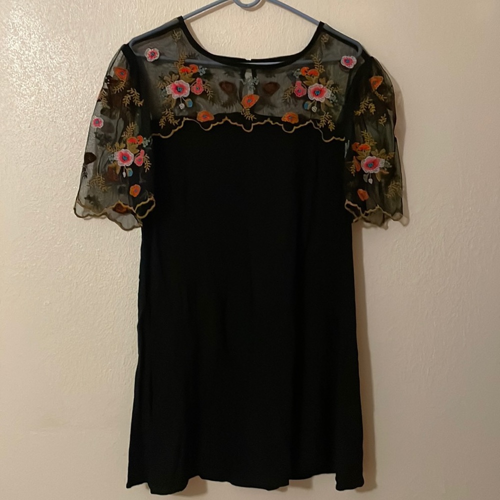 Black Embroidered Dress
